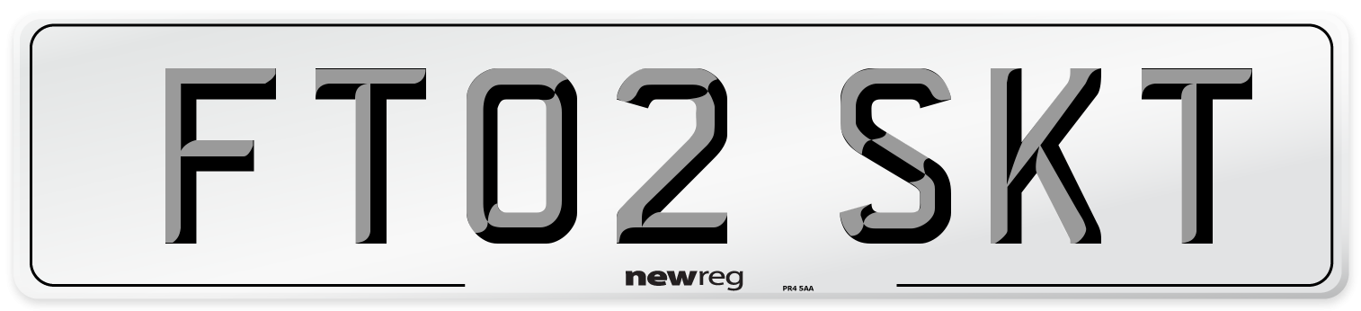 FT02 SKT Number Plate from New Reg